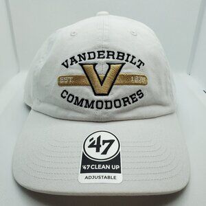 Vanderbilt Commodores '47 Clean Up Adjustable Hat White with Black & Gold NEW